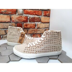 Vans Sk8 Hi Eco Theory Sustainable Canvas Hi Men Sz 13 Tan White Rare Linen